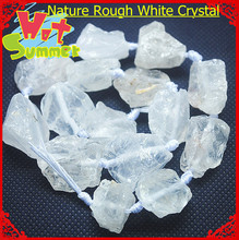 Piedra natural de cristal blanco rugoso, cuarzo, citrino, lapislázuli, ametistt, tamaño de 1 hebra de 25-35mm 2024 - compra barato
