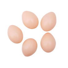 New Plastic Fake Dummy Egg 5Pcs Hen Poultry Chicken Layer Coop Hatching Simulation 2024 - buy cheap