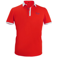 Новинка, одежда для гольфа, мужская рубашка-поло с коротким рукавом, летняя дышащая спортивная рубашка для бега (красная), одежда 2024 - купить недорого