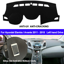 TAIJS-cubierta para salpicadero de coche, alfombrilla antideslizante de silicona, ANti-UV, para Hyundai Elantra/Avante, 2011, 2012, 2013, 2014, 2015 2024 - compra barato