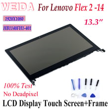 WEIDA LCD Replacment For lenovo Flex 2 -14 LCD Display Touch Screen Assembly Frame Flex2-14 1920X1080 1366X768 2024 - buy cheap