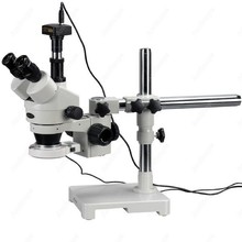 LED Boom Stand Microscope--AmScope Supplies 7X-45X Trinocular LED Boom Stand Stereo Zoom Microscope + 1.3MP Digital Camera 2024 - buy cheap