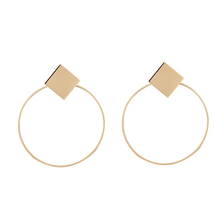 2019 New Simple Style Fashion Gold Color Earrings for Women Square Round Geometric Hanging Earrings Female Jewelry Gifts 2024 - buy cheap