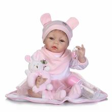 55 cm bebês reborn silicone macio renascer baby dolls gêmeos roupa rosa bebê reborn boneca lol brinquedos brinquedos educativos aniversário presente 2024 - compre barato