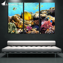 Pintura de peixe coral, impressão em hd com impressão para decoração de sala, pôster de foto, tela com frete grátis/ny-6415C 2024 - compre barato