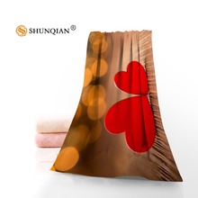 Toalha de banho romântica personalizada com coração, toalha fashion macia para banheiro tamanho 35x75cm, 70x2018 cm, novidade, 2024 - compre barato