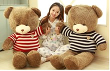 huge 120cm sweater teddy bear , brown bear plush toy ,throw pillow , birthday gift t6894 2024 - buy cheap