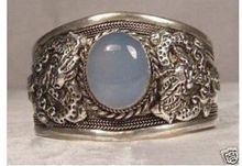 Rare Tibet Silver Moonstone Cuff Bracelet^^@^NEW style Fine jewe Noble Natural FREE SHIPPING 2024 - buy cheap