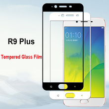 1pcs Ultra-Thin white black color full screen protector Tempered Glass film For Oppo R9 Plus R9Plus Screen protective glass film 2024 - buy cheap