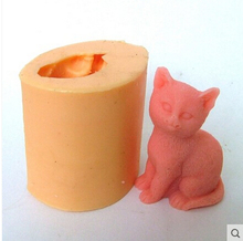 3D cat  modelling silicon soap mold fondant Cake decoration mold High-quality Handmade soap mold 2024 - buy cheap