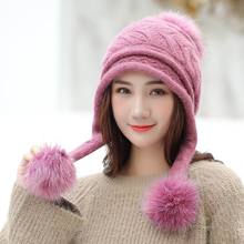 GBCNYIER Rabbit Fur Knit Hat Women Autumn And Winter Outdoor Windproof Keep Warm Thick Fur Hat All-Match Ear Protection 2024 - buy cheap