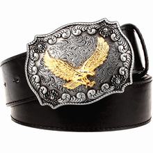 Wild Personality Men's belt metal buckle Golden Eagle belts punk rock style trend women belt Apparel Accessories 2024 - buy cheap