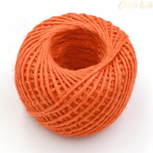 Corda de cânhamo e corda de juta, 1.5mm * 50m/rolo, corda de cânhamo cor laranja, corda diy, decoração de artesanato, linha para embalagem de presente 2024 - compre barato