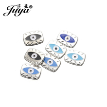 JUYA-accesorios para collares y pulseras, 5 uds., 20x15mm, espaciador de cuentas de mal de ojo, abalorios de Metal de aleación baratos para fabricación de joyas DIY AE0039 2024 - compra barato