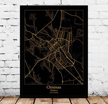 Póster de Chisinau, mapa de Moldavia 2024 - compra barato