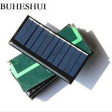 BUHESHUI 60MA Módulo de célula Solar de 5,5 V Panel Solar policristalino DIY Cargador Solar para batería de 3,7 v educación 75*35 MM 100 piezas 2024 - compra barato