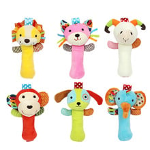 Newborn toys Soft Animal Model Handbells plush Rattles Rattle Cute Gift Baby toy 0-12months 2024 - buy cheap