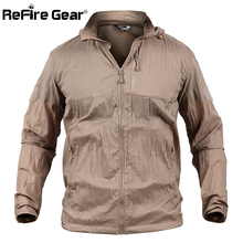 Refire-jaqueta masculina militar, leve, corta-vento, à prova d'água, camuflada, estilo militar do exército, com capuz, casaco de chuva 2024 - compre barato