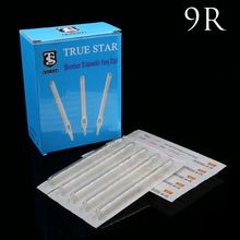 True Star-Punta de tatuaje desechable, 50 uds, 9R, largo, 108mm, para agujas de tatuaje, Envío Gratis 2024 - compra barato