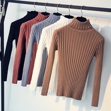 Suéter de manga larga para mujer, suéteres básicos, Tops de punto de estilo coreano, Otoño e Invierno 2024 - compra barato
