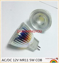 Foco Led COB MR11 110V 220V, cuerpo de vidrio, GU4, lámpara de luz CA/CC 12V MR11 5W, color blanco cálido/blanco 2024 - compra barato