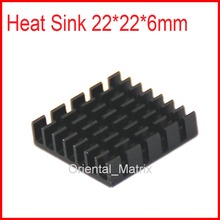Frete grátis 20pcs radiador dissipador de calor 22*22*6mm pequeno radiador-preto 2024 - compre barato