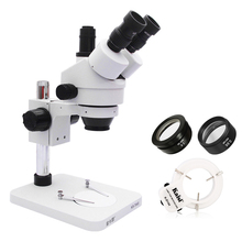 7X-45X Trinocular Stereo Microscope High Brightness144pc LED Ring Light Adjustable SZM2.0X SZM0.5X Lens 360 Degree Rotatable 2024 - buy cheap
