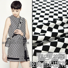 Vestido de jacquard xadrez com 145cm, tecido, tingido com fios, atacado 2024 - compre barato