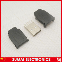 Envío Gratis 30sets 3 en 1 tipo Mini USB 4P macho + carcasa de plástico kit de conector de apertura 6,0mm 2024 - compra barato