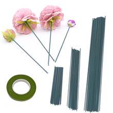 20pcs 15/25/40cm DIY Floral Wire Stem Artificial Flower Green Stem Material Handmade Accessoies for Wedding Decoration Art Craft 2024 - buy cheap