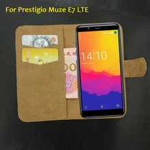 ¡6 colores súper! Prestigio Muze E7 LTE Flip dedicado de cuero de lujo exclusivo de Protección Especial 100% cubierta del teléfono + número de seguimiento 2024 - compra barato