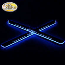 SNCN Acrylic Moving LED Welcome Pedal Car Scuff Plate Pedal Door Sill Pathway Light For Volkswagen VW Passat 2016 2017 2018 2024 - buy cheap