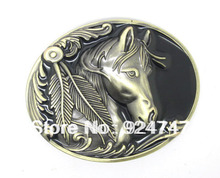 Brass Rodeo Horse Head Belt Buckle 2024 - buy cheap