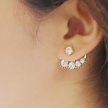 Women Asymmetric Faux Pearl Rhinestone Ear Stud Earrings Party Wedding Jewelry fashion 2024 - buy cheap