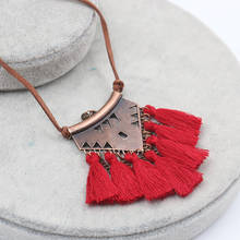 2018 New Women Fashion All-match Sweater Rope Necklace Vintage Boho Tassel Sweater Long Fringe Pendant Necklace Accessories 2024 - buy cheap