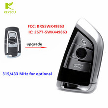 KEYECU Replacement Silver Smart Remote key Fob 3 Button 315MHz/433MHz for BMW F Series CAS4+/ FEM FCC ID: KR55WK49863 2024 - buy cheap