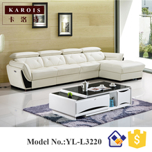 Foshan moderna sala de estar mobiliário couro reclinável sofá preguiçoso, sofás de couro europeu, l sofá de couro forma 2024 - compre barato