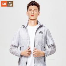 Xiaomi youpin thin skin windbreaker mesh stitching storage hooded thin men's sun protection clothing smart home 2024 - buy cheap