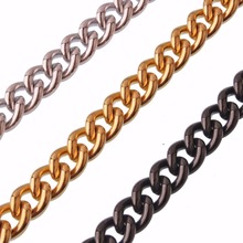 High Quality Width 9mm Stainless Steel Necklace Silver Color Gold Black Color Cuban Chain Men Curb Link Necklace Various Sizes 2024 - buy cheap