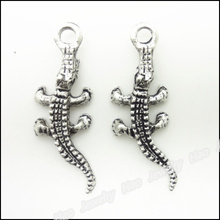 120pcs Vintage Charms Crocodile Pendant Tibetan silver Zinc Alloy Fit Bracelet Necklace DIY Metal Jewelry Findings 2024 - buy cheap