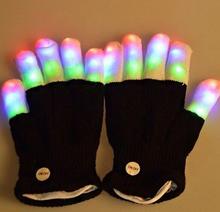 Club Rave Flashing Finger LED Colorful Gloves Halloween Christmas Easter Horror Skull Glow luminous Gloves Light Show Light Up 2024 - buy cheap