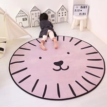 Kids Cartoon Round Carpet Computer Chair Floor Mat Home Carpet Kids Room Children Play Tent Area Rug Soft Carpets Bedroom tapis 2024 - buy cheap