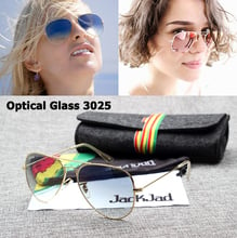 Moda JackJad-gafas De Sol con lentes De cristal De calidad Aviación, lentes De Sol con diseño De marca clásico Vintage, 58mm, 3025 2024 - compra barato