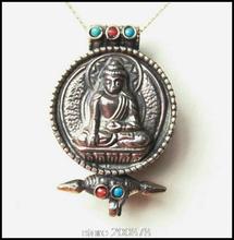 Caja de oración tibetana, colgantes de cobre antiguo, amuleto de Dari Buda, caja de oración GAU, tibetano, Tathagata o, TGB027 2024 - compra barato