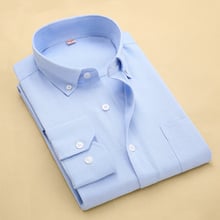 2017 New Arrival Fashion Oxford Men's Brand Casual Shirts Mens Long Sleeve Dress Shirt Solid Color Formal Shirts For Men 2024 - buy cheap