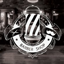 Adesivo de parede autoadesivo logotipo de barbearia-shop g309 2024 - compre barato