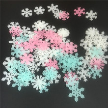 50PCS Snowflake Luminous Fluorescent Wall Stickers Decal Wall Sticker Xmas Decal Glow In The Dark Baby Kids Bedroom Home Decor 2024 - buy cheap