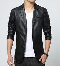 Hot / Spring New men fashion leather suit sheepskin coat of cultivate one's morality    /M--XXXL 2024 - buy cheap
