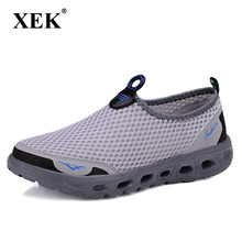 XEK Men Shoes 2018 Fashion Sneakers BMesh Shoes High Quality Breathable Sneakers Slip on Casual Shoes For Men ZLL256 2024 - buy cheap