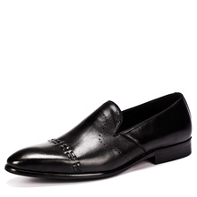 Мужские модельные туфли из натуральной кожи на шнуровке, оксфорды для свадебной вечеринки, официальная деловая обувь, большие размеры, 2019 2024 - купить недорого